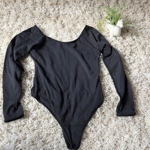 lululemon athletica Black Long Sleeve Bodysuit
